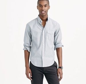 J.CREW Slim indigo shirt in end-on-end cotton